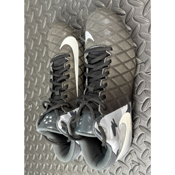Nike Mens Sz 12 Field General Pro TD Mid Football Cleats 833386-006 Black/Grey - Picture 2 of 9